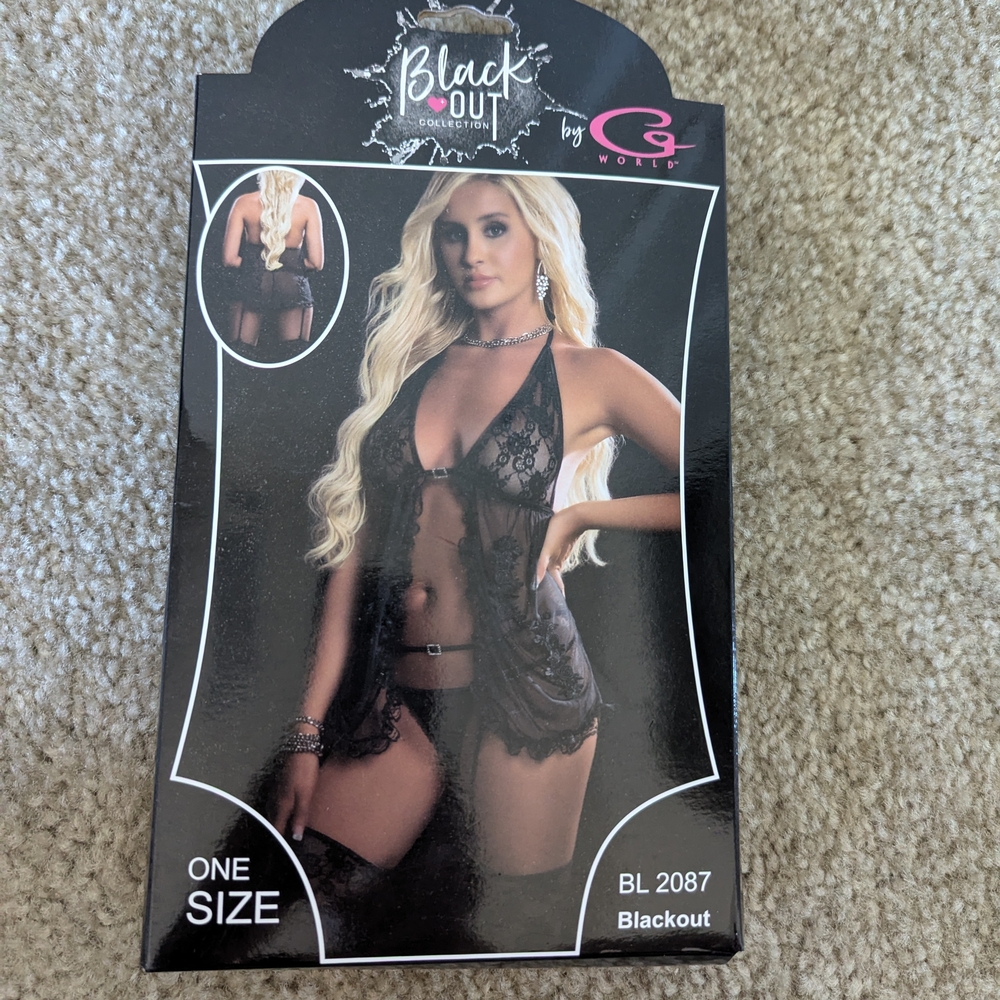 Blackout by Women's Black Lace Lingerie Set